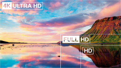 「4K」ULTRA HDとFULL HDとHDの比較