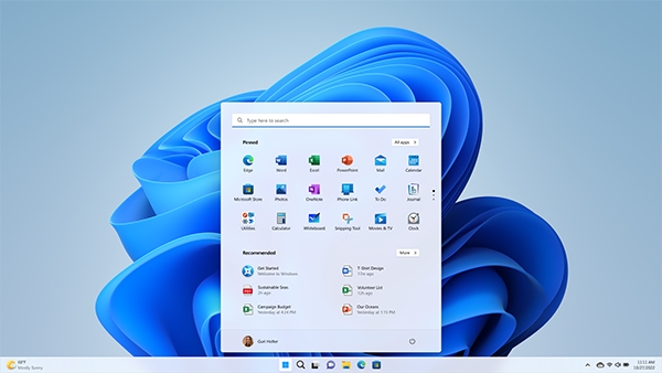 最新OS、Windows11のイメージ画像