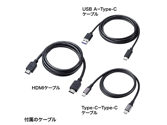 サンワサプライ製 USB Type-C接続 タッチパネル内蔵モバイル